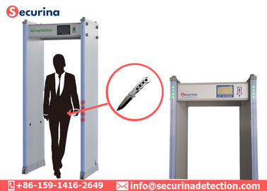 IP65 Waterproof Walk Through Body Scanner Door Gate 45 Zones For Airport Military School